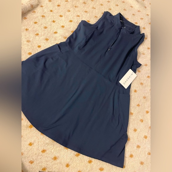 Danskin Blue Halter Neck Sleeveless Mini Sundress - Picture 2 of 4